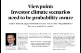 IPE - Viewpoint - Investor climate scenarios need to be probability-aware