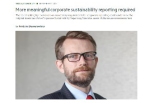 The Banker (FT) - More meaningful corporate sustainability reporting required