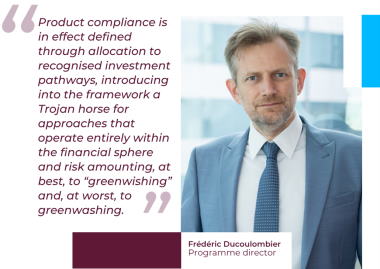 Press - Put transition finance at the centre of SFDR reform