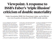 Viewpoint: A response to ISSB’s Faber’s ‘triple illusion’ criticism of double materiality