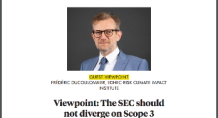 Guest Viewpoint - The SEC Should Not Diverge on Scope 3 - IPE