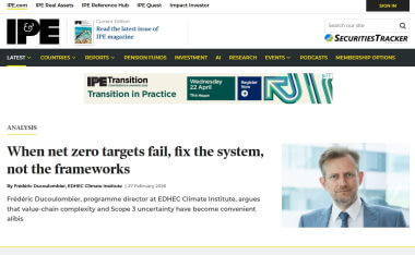 Press - When net zero targets fail, fix the system, not the frameworks